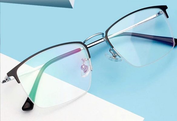 kính titanium nửa viền