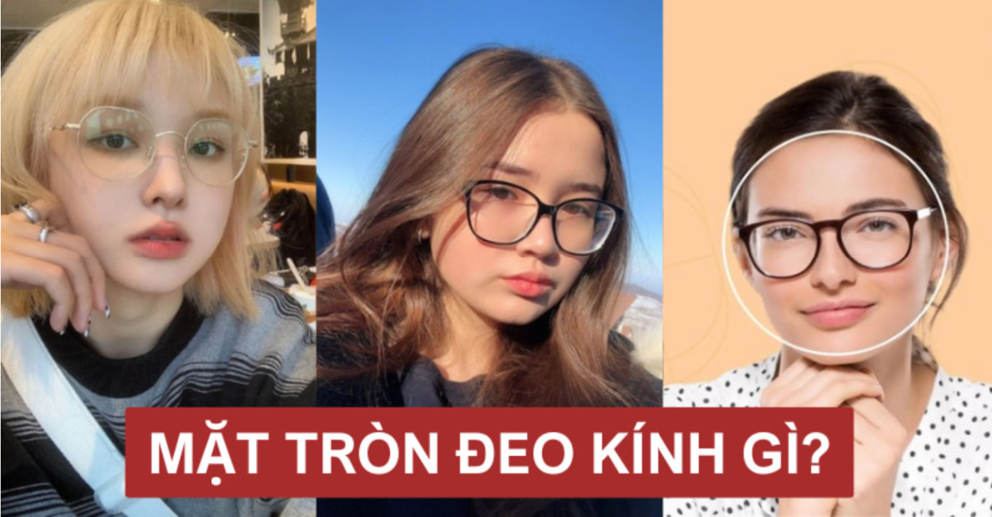 gọng kính cận nữ mặt tròn